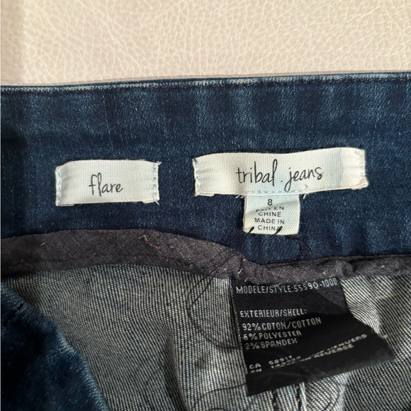 Tribal pull on flare jeans. Size 8 - Picture 4 of 5